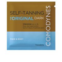 Sachet  of  Comodynes  Self-Tanning  Intensive  Tan  Towelette  by  Comodynes,  a  wipe  indicated  for  an  intense  tan  tone.