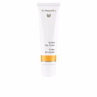Jar  of  Dr.  Hauschka  Quince  Day  Cream,  a  lightweight  face  cream  indicated  for  protecting  and  refreshing  normal  skin.