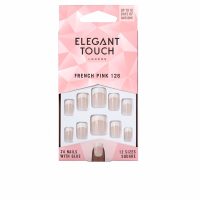 Elegant Touch French Pink Nails With Glue Square Color 126-S x24