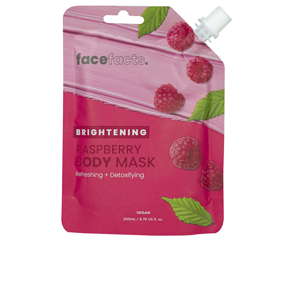 FaceFactsBrighteningBodyMask200ml Bottle of Face Facts Brightening Body Mask by Face Facts, a brightening mask indicated for cleansing and smoothing skin.
