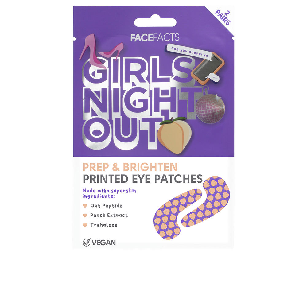 FaceFactsGirlsNightOutPrintedEyePatches2x6ml Face Facts Girls Night Out Printed Eye Patches 2x6ml