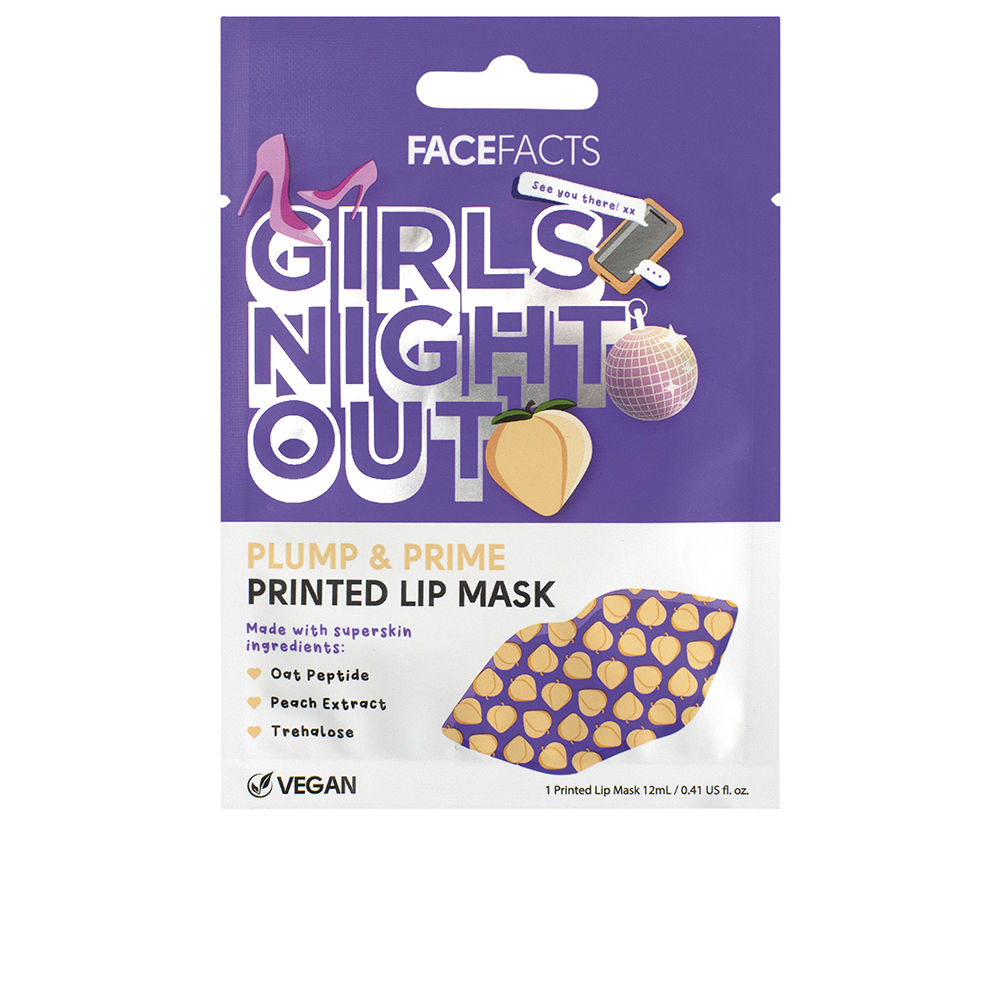 FaceFactsGirlsNightOutPrintedLipMask12ml Face Facts Girls Night Out Printed Lip Mask 12ml