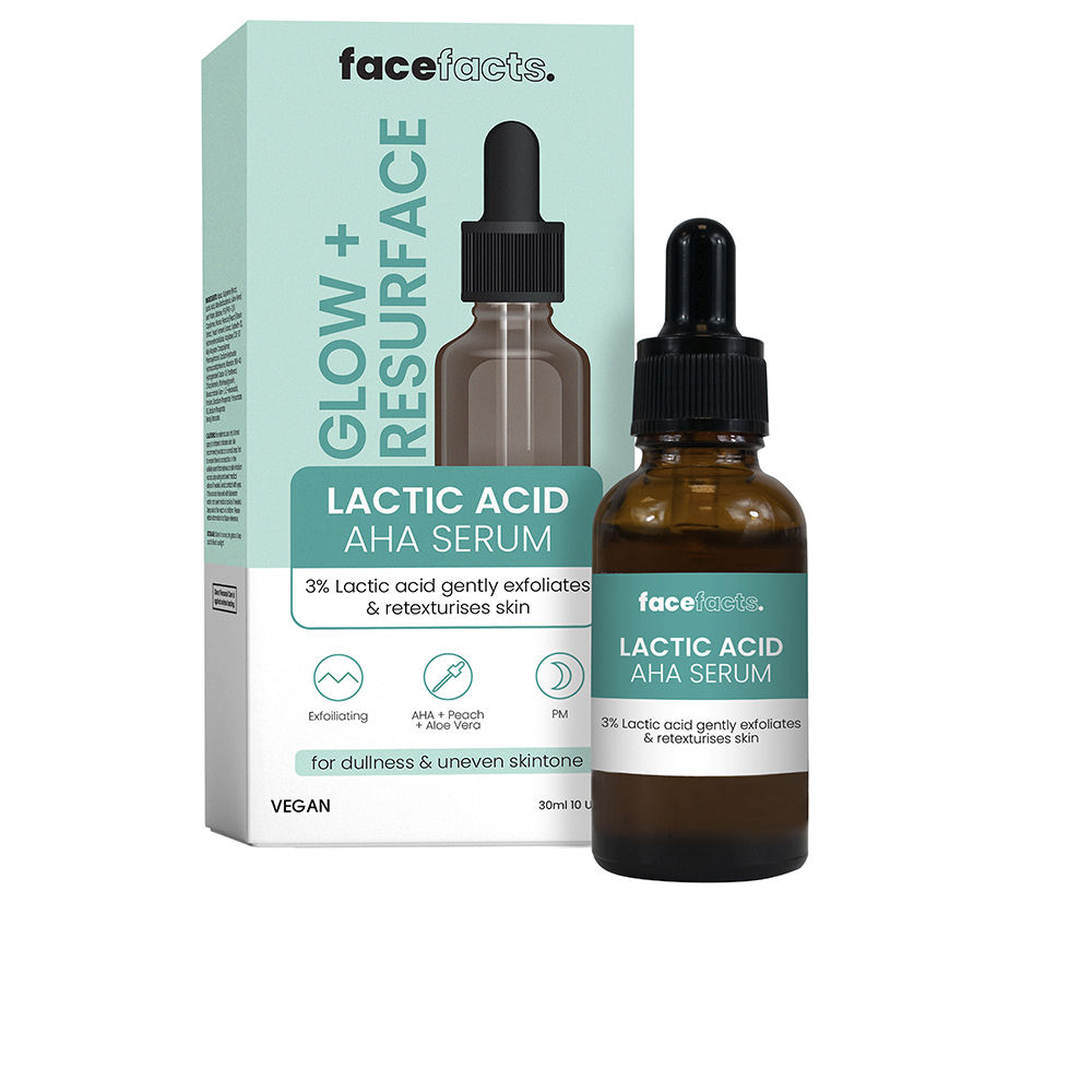 FaceFactsGlow+ResurfaceLacticAcidAHASerum30ml Face Facts Glow+ Resurface Lactic Acid AHA Serum 30ml