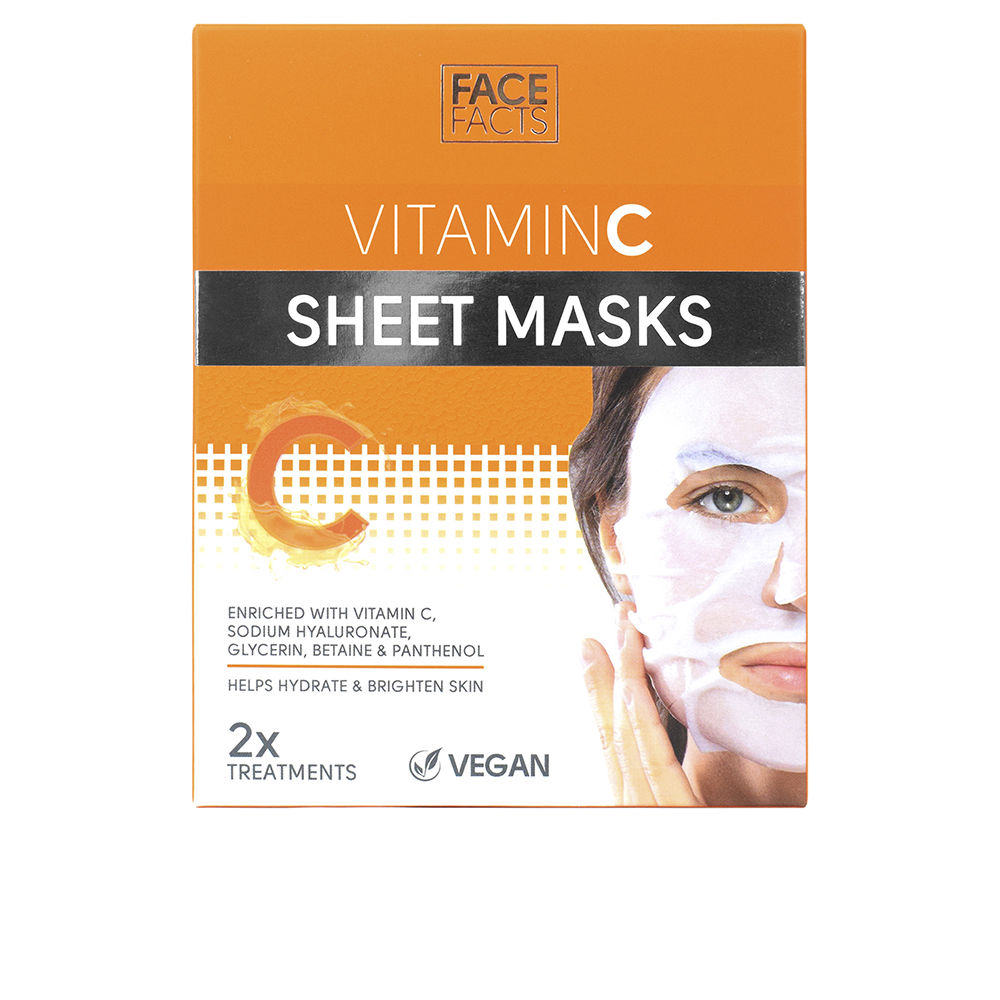 FaceFactsVitaminCSheetMasks2x20ml Face Facts Vitamin C Sheet Masks 2x20ml