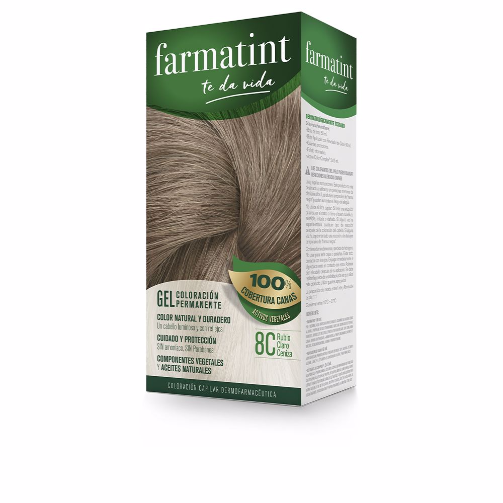 FarmatintGelHairColor8CLightAshBlonde Farmatint Gel Hair Color 8C Rubio Ceniza Claro - Image 1