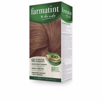 Box  of  Farmatint  Gel  Hair  Color  8R  Light  Copper  Blonde  by  Farmatint,  a  permanent  gel  indicated  for  covering  gray  hair.