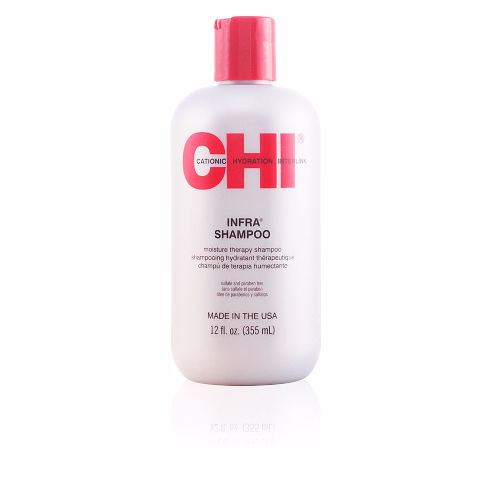 FaroukChiInfraShampoo355ml Bottle of Farouk Chi Infra Shampoo by Farouk, a shampoo indicated for hydrating, nourishing and adding volume to hair.