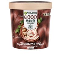 Box  of  Garnier  Good  Permanent  Hair  Color  5.5  Cherry  Brown  by  Garnier,  a  hair  color  cream  indicated  for  100%  gray  hair  coverage.