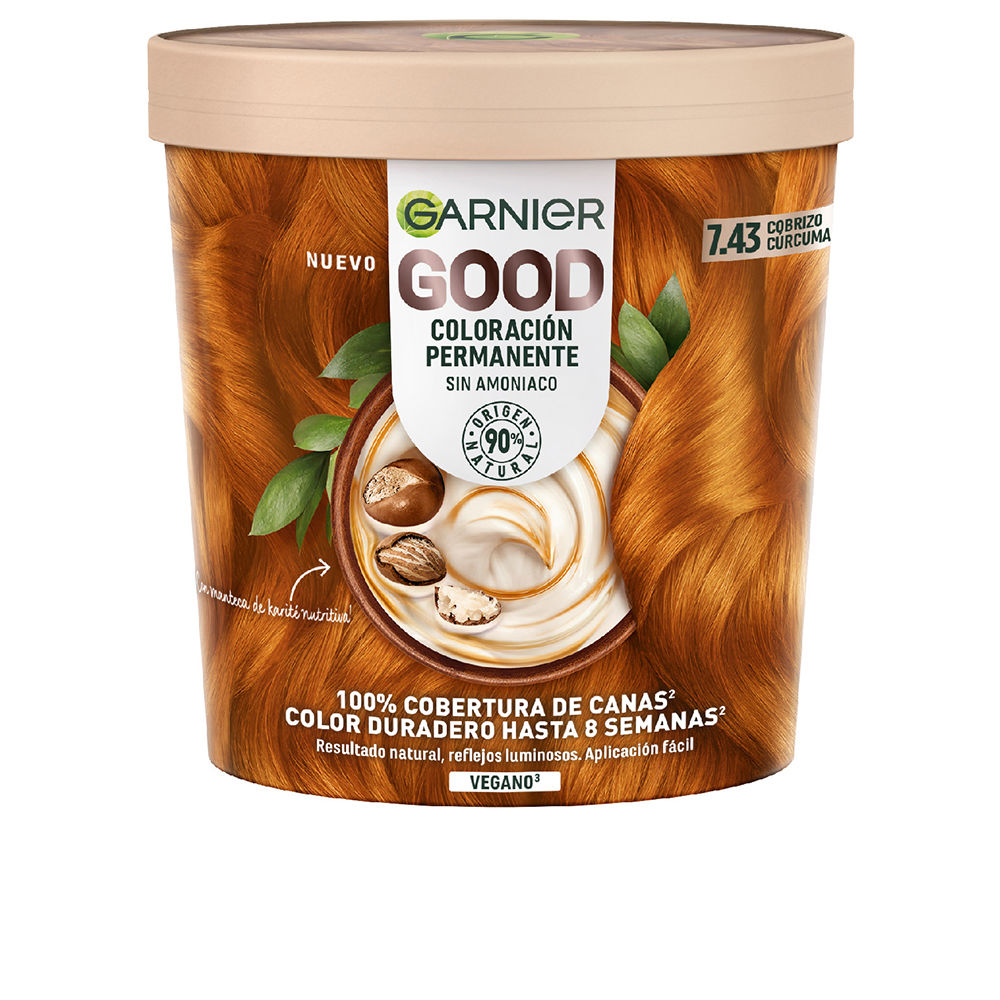 GarnierGoodPermanentHairColor7.43TurmericCopper Garnier Good Permanent Hair Color 7.43 Turmeric Copper