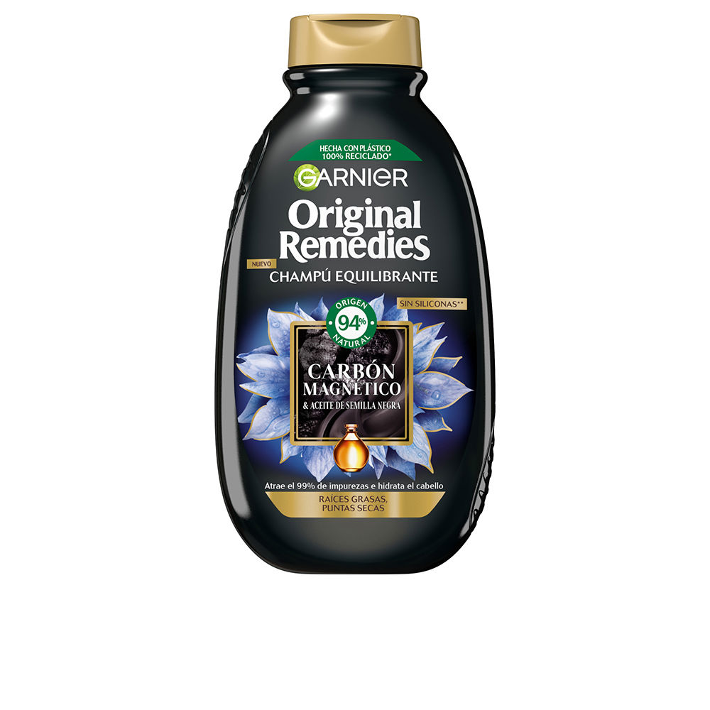 GarnierOriginalRemediesMagneticCharcoalShampoo250ml Garnier Original Remedies Magnetic Charcoal Shampoo 250ml - Image 1