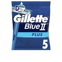 Box  of  Gillette  Blue  II  Plus  Disposable  Razors  by  Gillette,  disposable  razors  indicated  for  a  comfortable  and  long  lasting  shave.