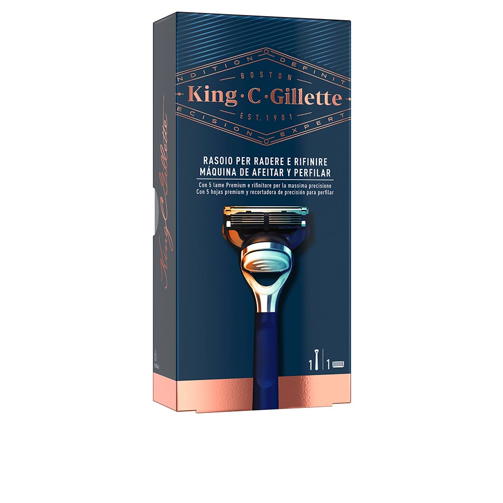 GilletteKingCGilletteShave&EdgingRazor Product container of Gillette King C Gillette Shave & Edging Razor by Gillette, a razor indicated to shave and edge facial hair.