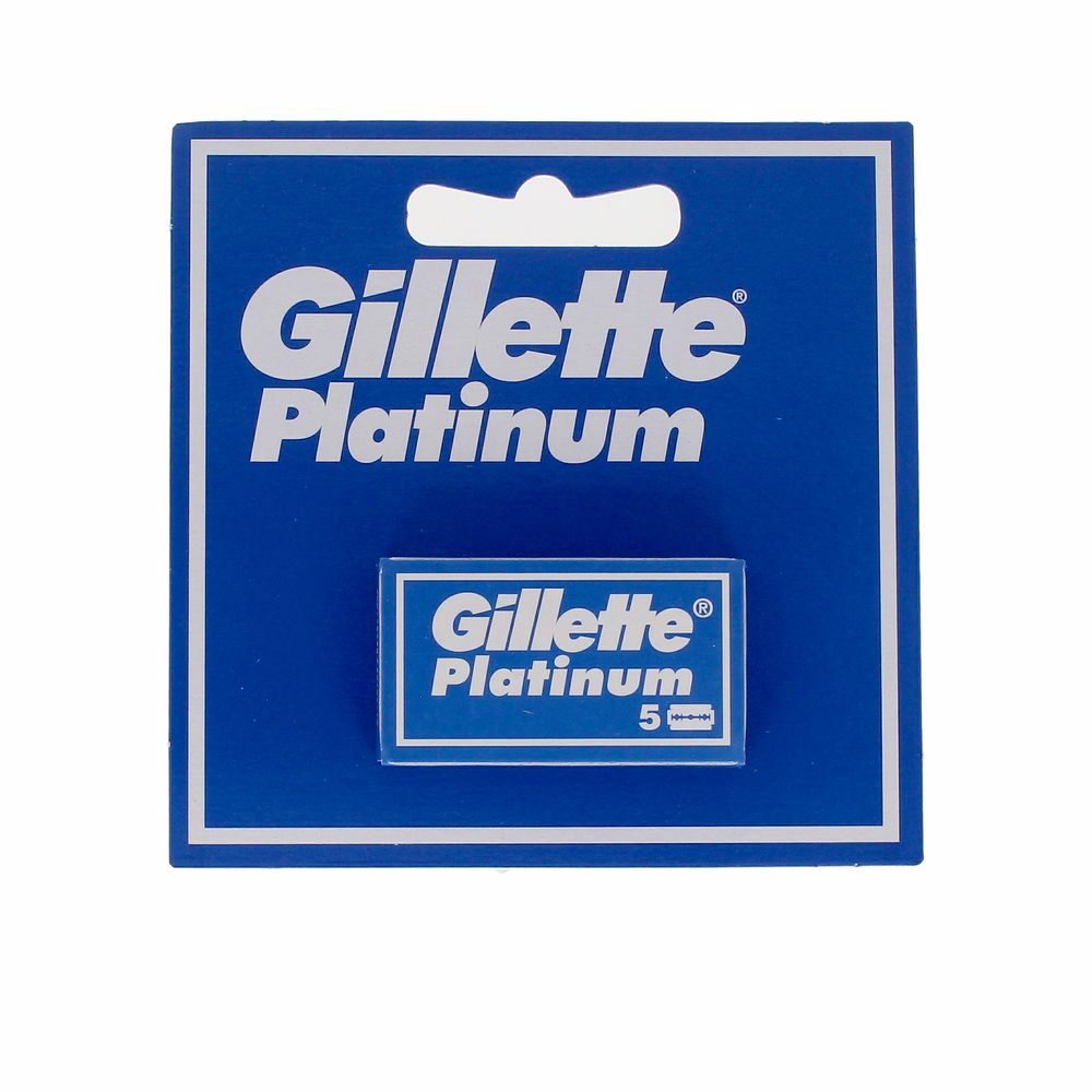 GillettePlatinumRefillsx5 Box of Gillette Platinum Refills by Gillette, stainless steel blades indicated for a close and precise shave of facial hair.