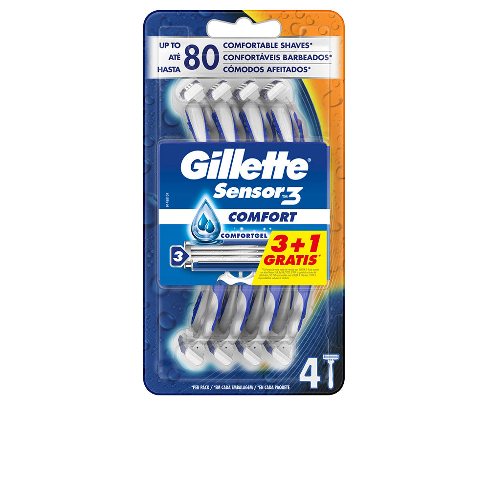 GilletteSensor3ComfortDisposableRazorsx4 Gillette Sensor3 Comfort Disposable Razors x4