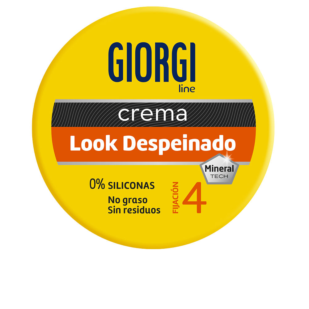GiorgiLineHoldandTextureCreamLookDisheveledLookNº4125ml Jar of Giorgi Line Hold and Texture Cream Look Disheveled Look Nº4 by Giorgi, a styling cream indicated for a tousled hairstyle.