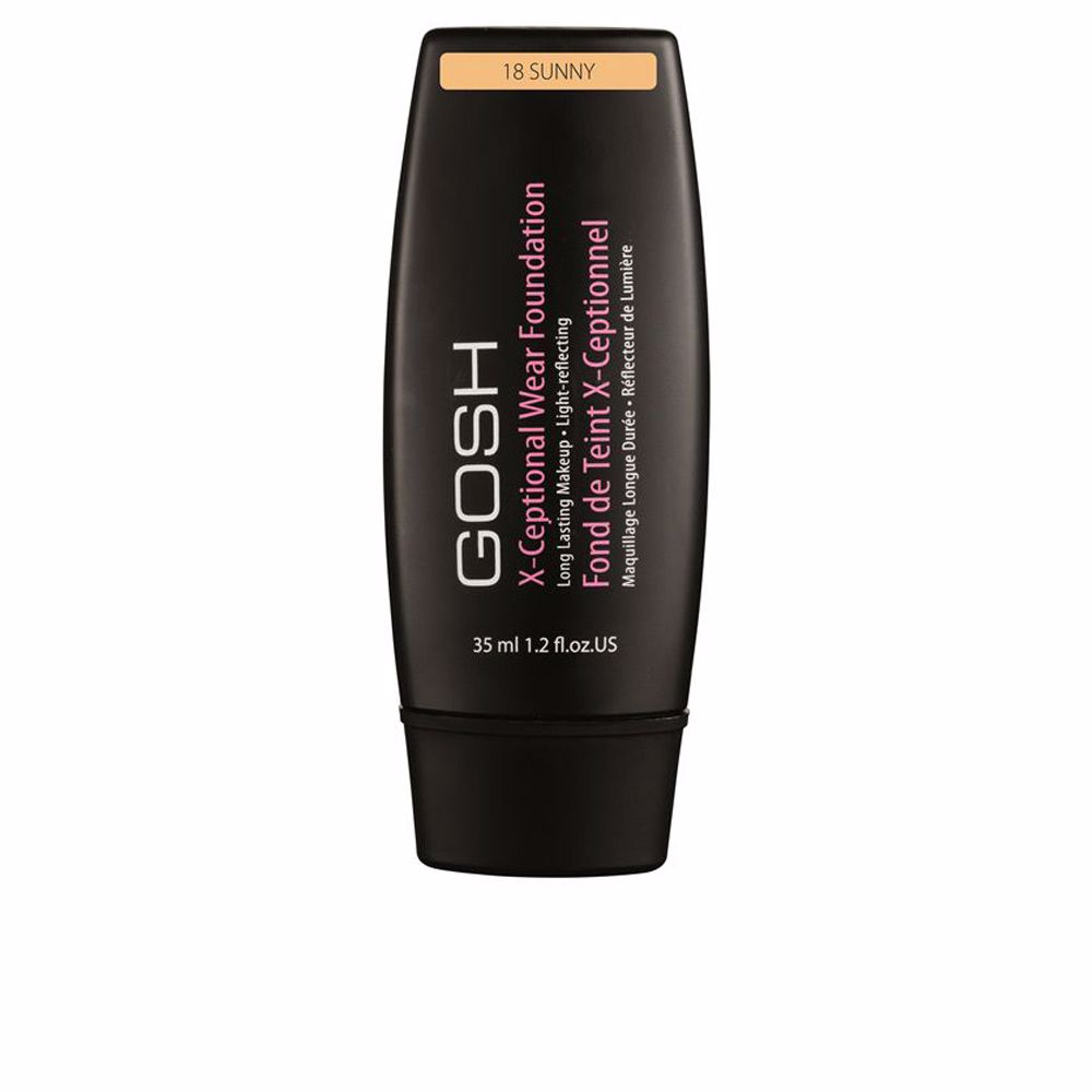 GoshX-CeptionalWearFoundationLongLastingMakeupColor18Sunny35ml Bottle of Gosh X-Ceptional Wear Foundation by Gosh, a matte foundation indicated for natural medium coverage of the skin.