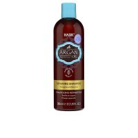 Bottle  of  Hask  Argan  Oil  Repairing  Shampoo  by  Hask,  a  shampoo  indicated  for  repairing  damaged  hair  and  protecting  against  breakage.