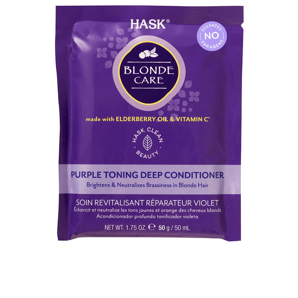 HaskBlondeCarePurpleToningDeepConditioner50g Hask Blonde Care Purple Toning Deep Conditioner 50g