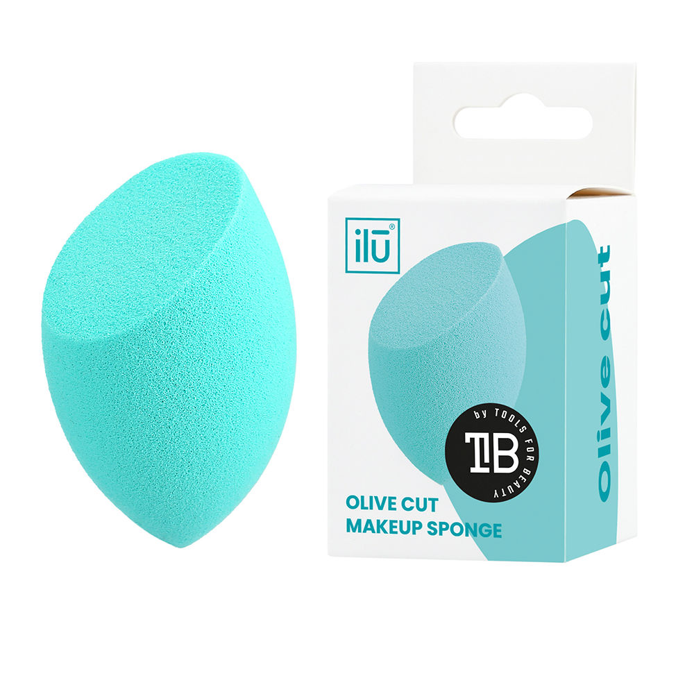 IluOliveCutSpongeColorTurquoise Ilū Olive Cut Sponge Color Turquoise - 画像 (1)