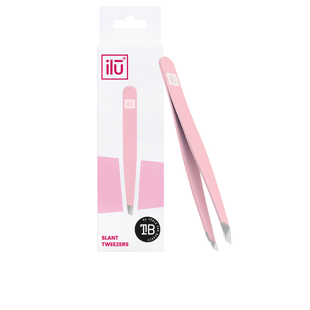IlūSlantTweezersColorPink Ilū Slant Tweezers Color Pink