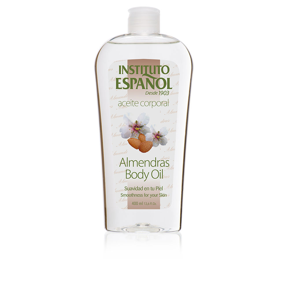 InstitutoEspañolAlmondBodyOil400ml Bottle of Instituto Español Almond Body Oil by Instituto Español, a body oil indicated for nourishing and revitalizing dry skin.