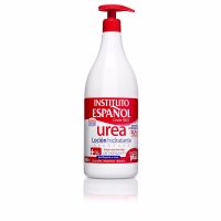 Bottle  of  Instituto  Español  Urea  Moisturizing  Body  Lotion,  a  lotion  indicated  for  moisturizing  and  repairing  dry  or  rough  skin.