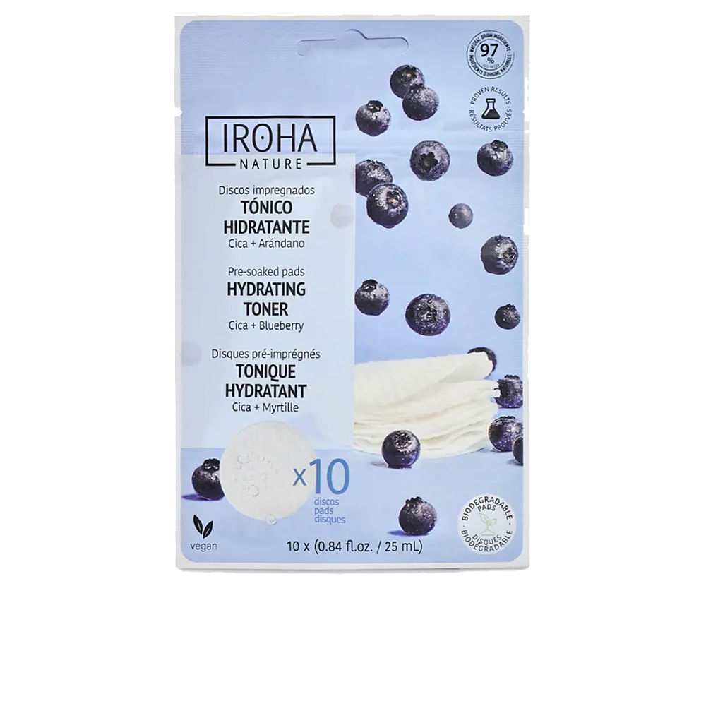 IrohaHydratingTonerPre-SoakedPadsx10 Iroha Hydrating Toner Pre-Soaked Pads x10