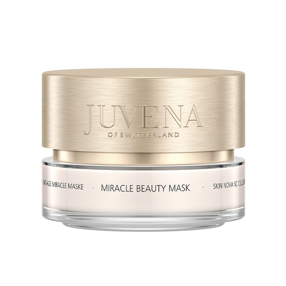 JuvenaSkinNovaSCCellularMiracleBeautyMask75ml Jar of Skin Nova SC Cellular Miracle Beauty Mask by Juvena, a beauty mask indicated for firming skin and combating signs of fatigue.