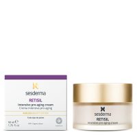 Jar  of  Sesderma  Retisil  Intensive  Pro-Aging  Cream  by  Sesderma,  a  cream  indicated  for  reducing  wrinkles  and  firming  the  skin.