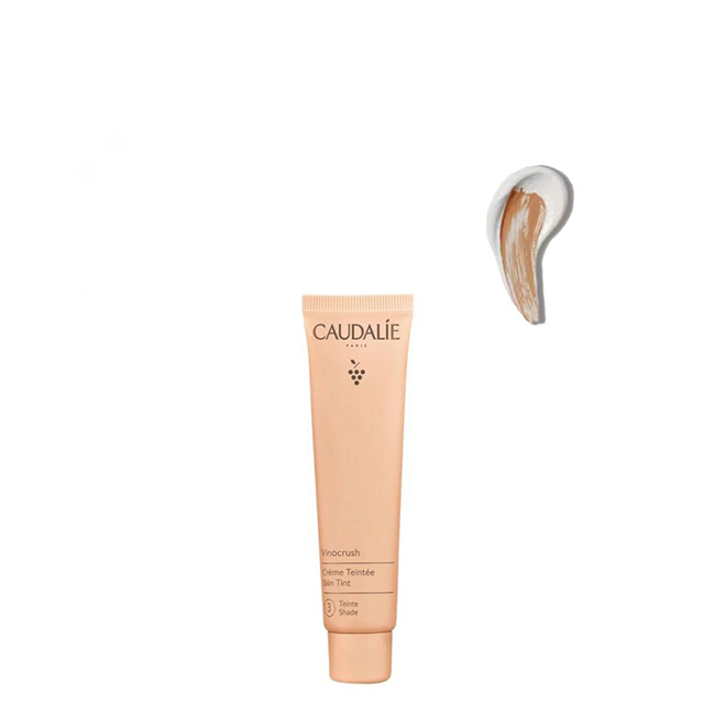 CaudalieVinocrushSkinTintShade330ml Bottle of Caudalie Vinocrush Skin Tint Shade 3 by Caudalie, a color cream indicated for evening the complexion and enhancing radiance.