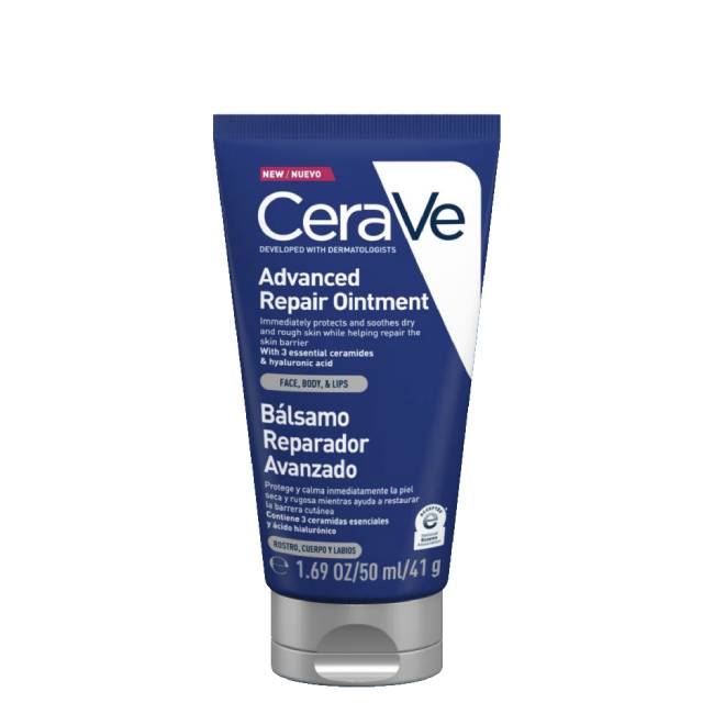 CeraveAdvancedRepairOintment50ml Tube of Cerave Advanced Repair Ointment by Cerave, a balm indicated for protecting and repairing the skin barrier.