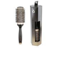 Product  container  of  Vented  Round  Brush  43mm  by  Kashoki,  a  round  thermal  brush  indicated  for  styling  thick  and  long  hair.