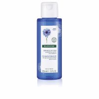 Bottle  of  Klorane  Cornflower  Eye  Make-Up  Remover  by  Klorane,  a  liquid  cleanser  indicated  for  sensitive  eyes  and  makeup  removal.