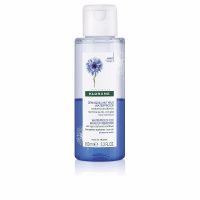 Bottle  of  Klorane  Cornflower  Waterproof  Eye  Make-Up  Remover  by  Klorane,  a  dual-phase  liquid  for  removing  waterproof  makeup.