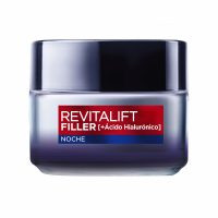 Jar  of  LOréal  Paris  Revitalift  Filler  Hyaluronic  Acid  Night  Cream  by  LOréal  Paris,  a  night  cream  to  fill  in  wrinkles.