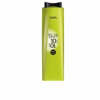 Bottle  of  LOréal  Professionnel  Inoa  Developer  10  vol,  a  creamy  developer  indicated  for  enhancing  hair  coloration.