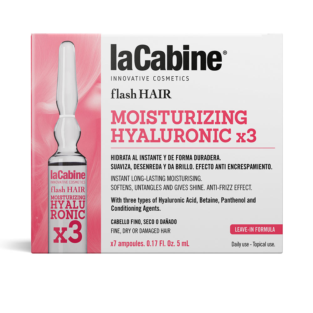 LaCabineFlashHairMoisturizingHyaluronicx3Ampoules7x5ml La Cabine Flash Hair Moisturizing Hyaluronic x3 Ampoules 7x5ml