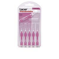 Box  of  Lacer  Interdental  Straight  Ultrafine  by  Lacer,  a  brush  indicated  for  cleaning  tight  interdental  spaces  and  removing  plaque.