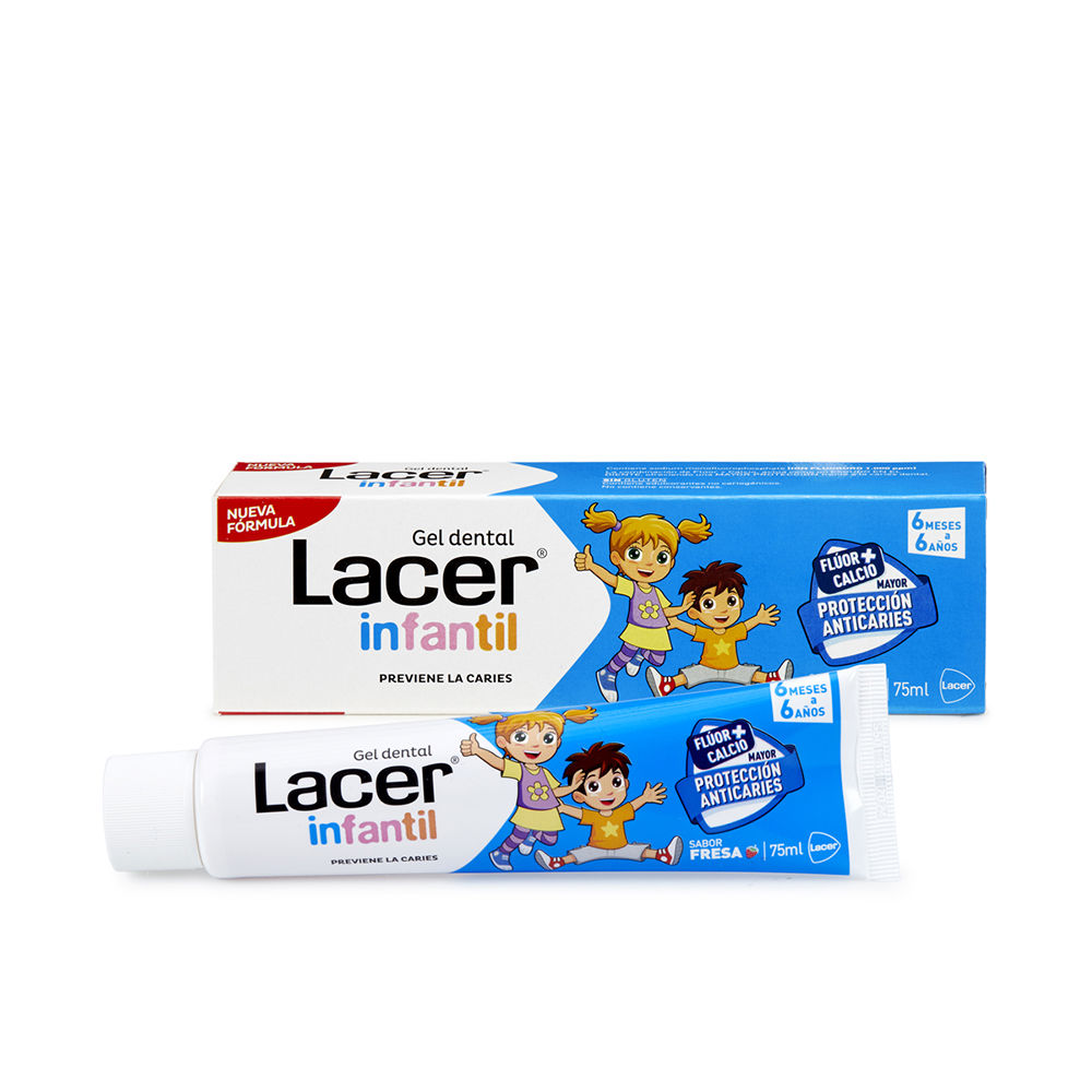 LacerKidsDentalGelStrawberry75ml Lacer Kids Dental Gel Strawberry 75ml