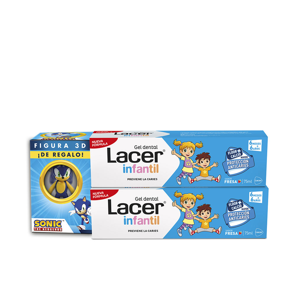 LacerKidsDentalGelStrawberryDuo2x75ml Lacer Kids Dental Gel Strawberry Duo 2x75ml