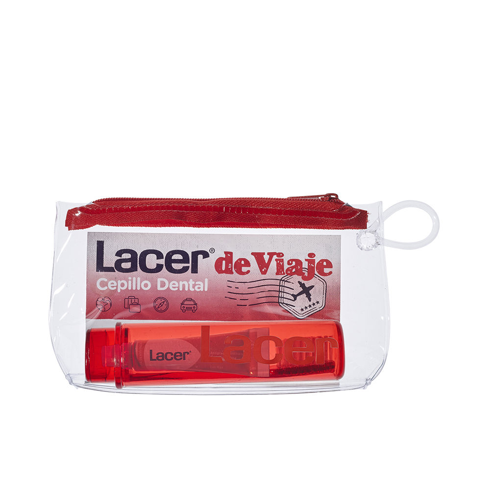 LacerTravelToothbrush1U Product container of Lacer Travel Toothbrush by Lacer, a toothbrush indicated for oral hygiene when traveling.