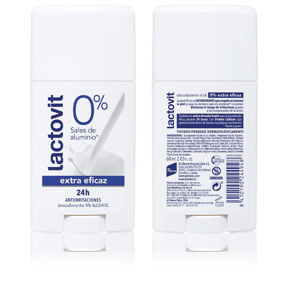 LactovitOriginalExtraEfficient0DeoStick60ml Lactovit Original Extra Efficient 0% Deo Stick 60ml - Image 1