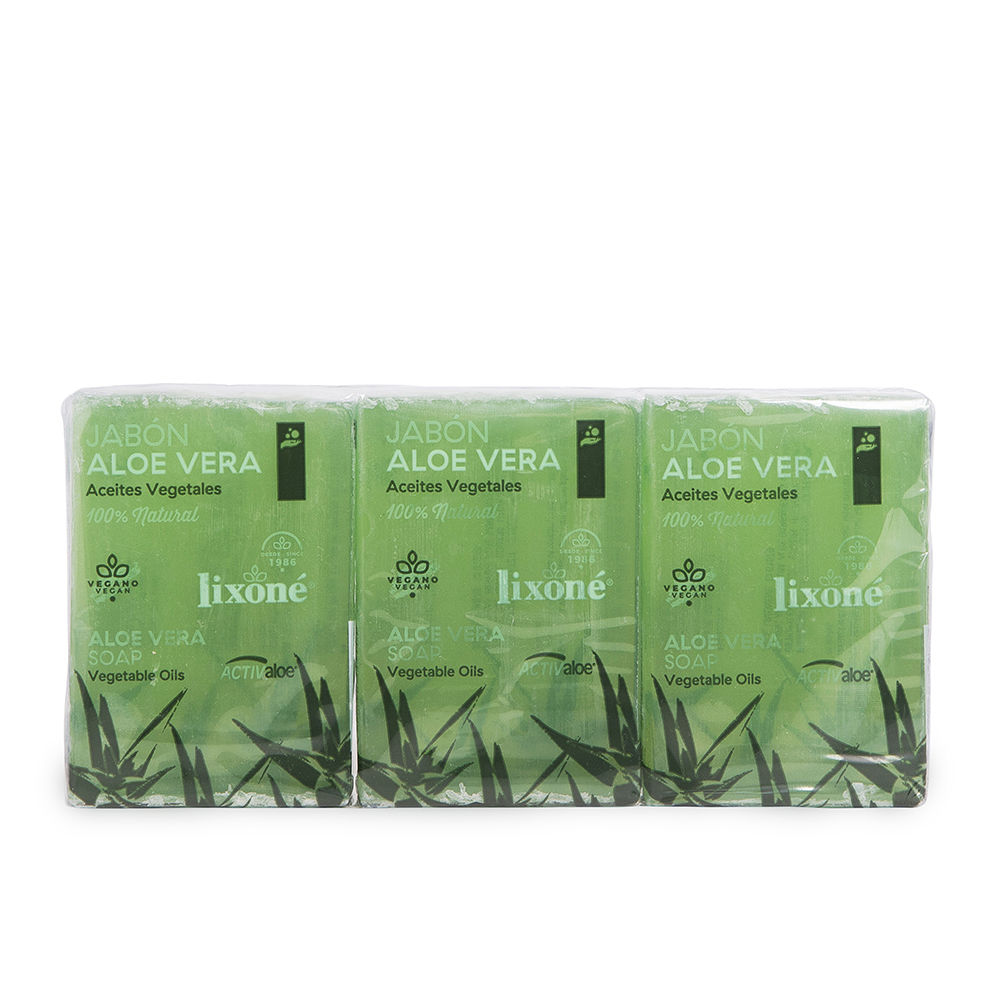 LixoneAloeVeraDryorSensitiveSkinSoap3x125g Lixone Aloe Vera Dry or Sensitive Skin Soap 3x125g - Image 1