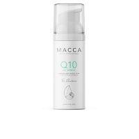 Bottle  of  Macca  Q10  Age  Miracle  Emulsion  by  Macca,  an  emulsion  indicated  for  reducing  wrinkles  and  skin  inflammation.