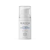 Bottle  of  Macca  Supremacy  Hyaluronic  Z  1%  Booster  by  Macca,  a  serum  indicated  for  hydrating  skin  and  filling  wrinkles.