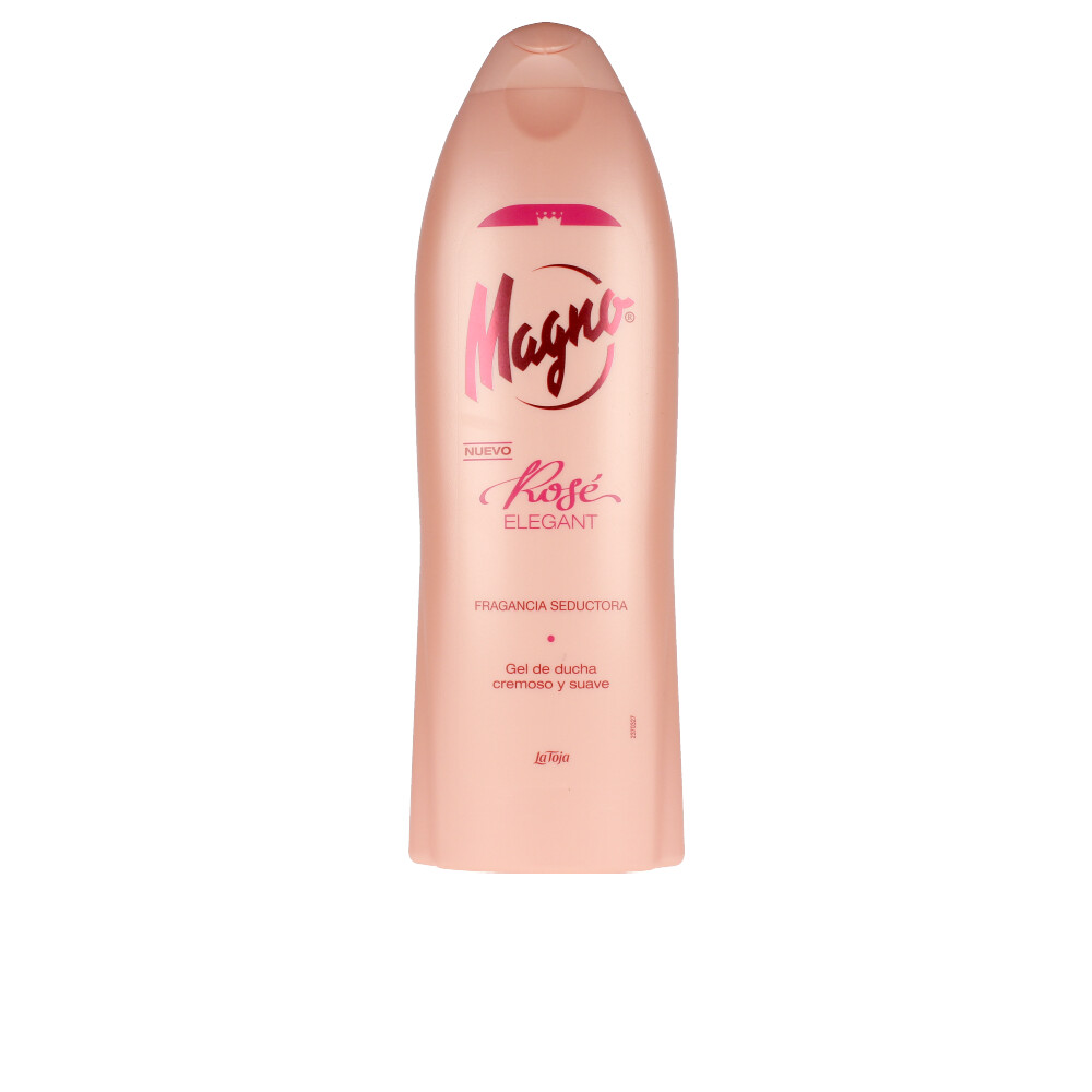 MagnoRoseElegantShowerGel550ml Bottle of Magno Rosé Elegant Shower Gel by Magno, a creamy shower gel indicated for gentle skin cleansing and hydration.