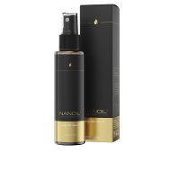 Bottle  of  Nanoil  Liquid  Silk  Hair  Conditioner  by  Nanoil,  a  bi-phase  conditioner  indicated  for  smoothing  and  fighting  frizz.