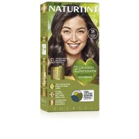 Product  container  of  Naturtint  Hair  Color  5N  Light  Brown  by  Naturtint,  a  permanent  gel  indicated  for  natural  hair  color  and  shine.