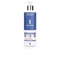 Bottle  of  Neomoshÿ  Ultimate  Hair  Repair  Shampoo  by  Neomoshÿ,  a  creamy  shampoo  indicated  for  repairing  damaged  hair.