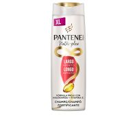 Bottle  of  Pantene  Infinite  Length  Shampoo  by  Pantene,  a  shampoo  indicated  for  strengthening  and  nourishing  hair  from  root  to  tip.